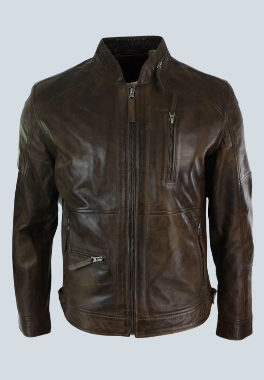 Charles Schulz Brown Leather Jacket